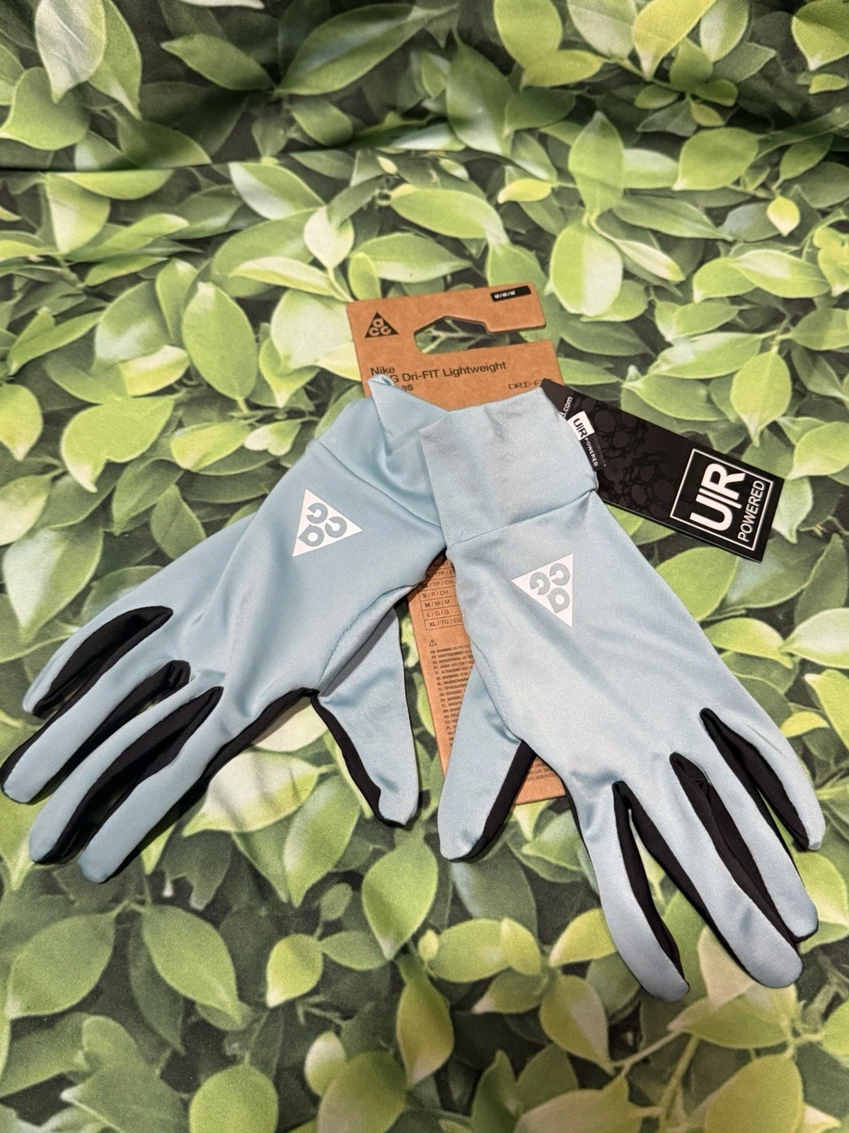 Nike ACG Gloves Mens Medium Blue Black Dri-FIT Lightweight Touchscreen Running