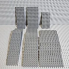 LEGO Dark Bluish Gray Plate Lot - 22pc 8x16 92438 6x16 3027 6x12 3028 Star Wars