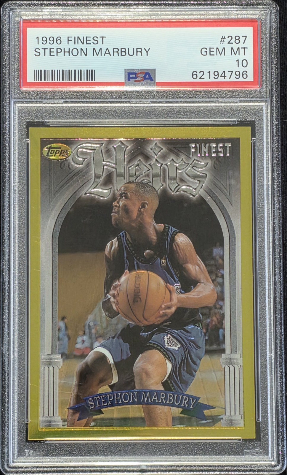 1996-97 Finest GOLD (Rare) Stephon Marbury Rookie PSA 10 GEM MT - Only Pop 11!