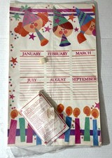 Vintage  Current 1986 Teacher,s Classroom Birthday Poster 20” X 25” W/Pen