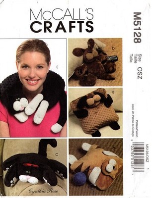 PLUSH DOG & CAT PETS AND PILLOWS - McCall's 5128