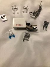 Set Of Low Shank Presser Feet/ Attachments 7 Lot Plus Walking Foot, See Discript