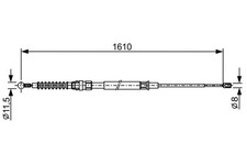 Bremsseil Seilzug Feststellbremse BOSCH 1 987 482 326 für VW 1T1 1T3 TOURAN 1T2