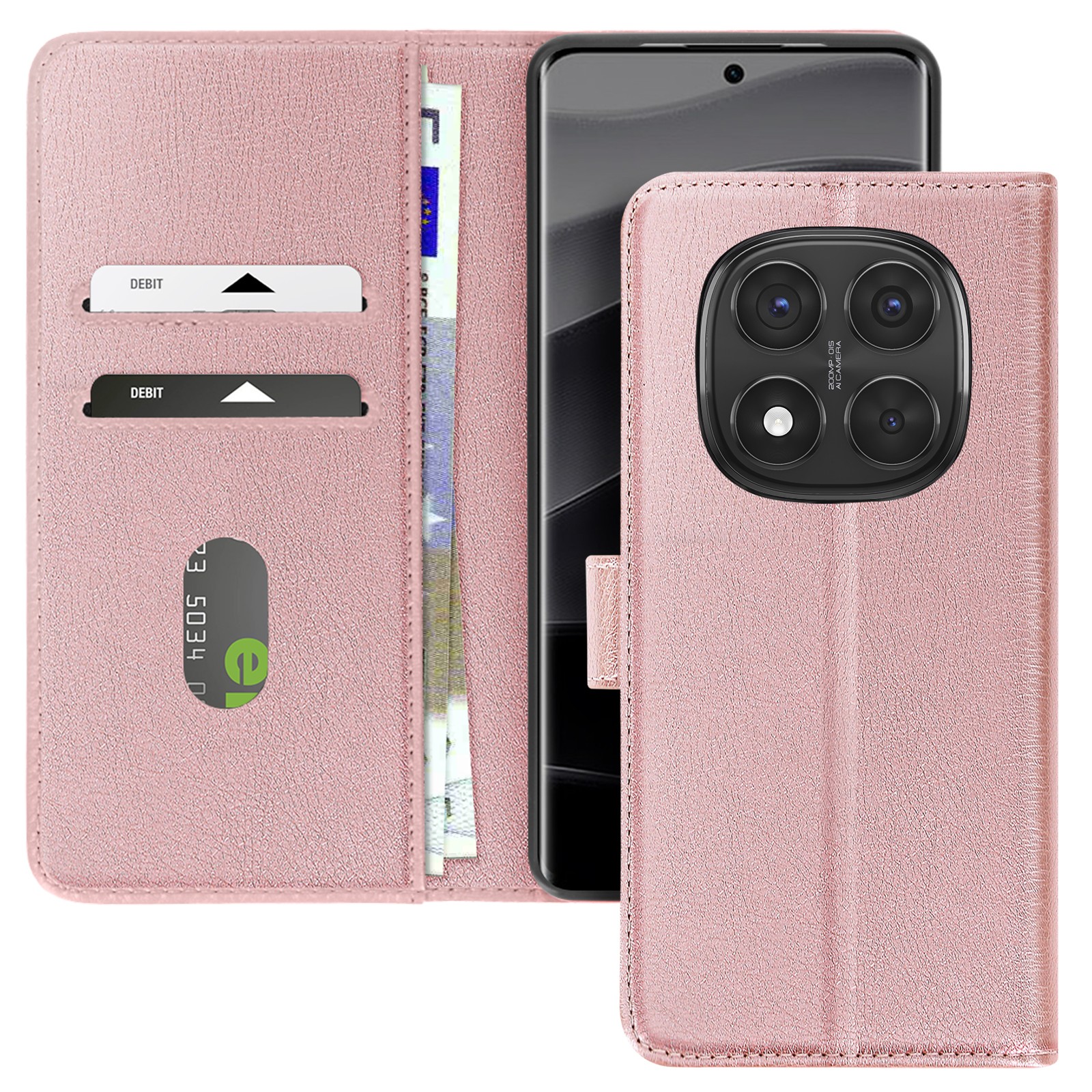 Étui Redmi Note 14 Pro anti-chute avec clapet support anti-rayures