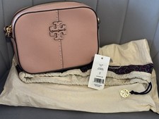 Tory Burch McGraw Camera Bag Pink Moon Leather Cros