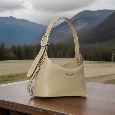 kate spade new york Mini Crossbody Bag Elm Silver Hardware Snap Closure