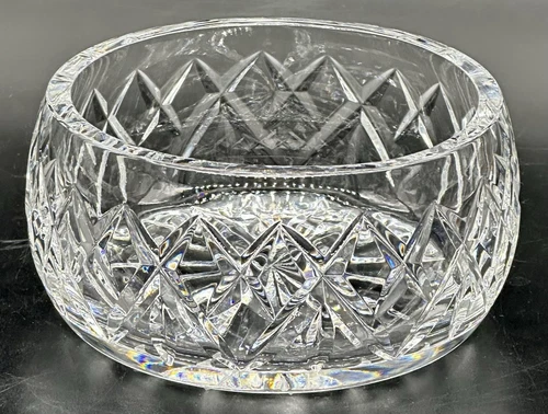Vtg Waterford Jim O’ Leary 1986 Signed Dated Cut Crystal Bowl 5 1/2" x 2 3/4”