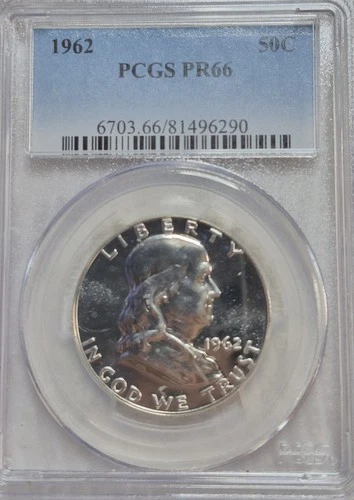 1962 P Benjamin Franklin Silver Half Dollar. PCGS PR66. A0923.