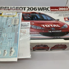Tamiya Peugeot 206 WRC 2003 1/24 Model Kit with Reji & Studio27 Decals Used