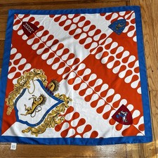 Sciarpa Vintage Siena Palio Contrade Italia |Scudi Araldici Grande Quadrato Souvenir