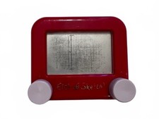 Mini Pocket Etch A Sketch Toy Red Classic Drawing