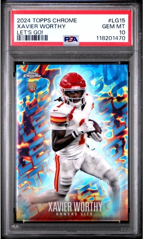 2024 Topps Chrome - Xavier Worthy Let’s Go! - SSP Case Hit (RC) PSA 10 GEM MINT