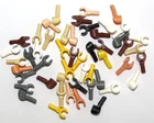 Lego 50 Assorted Hands Hand For Minifigure 25 Pair Flesh Black Brown & Grey More
