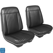 1971-1972 Monte Carlo Pre-assembled Bucket Seats Black Pair New