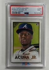 2018 Topps Gallery - Ronald Acuña Jr. #140 Artist Proof (RC) PSA 9