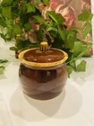 Hull Brown Drip Pottery Sugar Bowl MCM