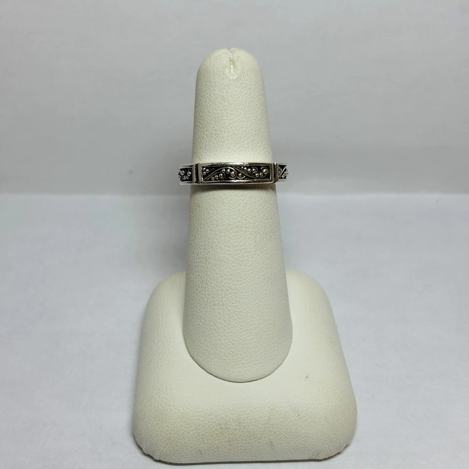 Anillo Lois Hill Plata Esterlina 925 Rollo Trabajo Banda Talla 6 Foto 4 de 4
