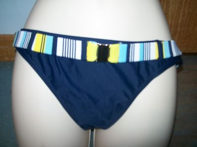 Esprit Large Swimsuit Bathing  suit  separate bottoms l blue belted solid