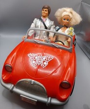 Barbie und Ken im roten Cabrio - Vintage