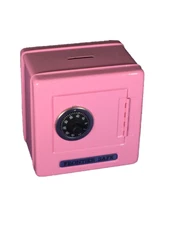 Pink MINI Metal Kid Coin Safe Bank Cash Box with Combination Lock 5.25"H, SS621P
