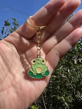 Frog Keychain, Cute Cartoon Frog Keychain, Bag Decoration, Gold Keychain