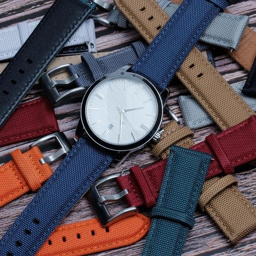 Leather+ Nylon Watch Band 20mm 22mm for Samsung Galaxy Watch4 3 41mm 45mm Watch - Imagen 16 de 31