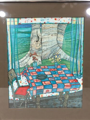 Hundertwasser Island of Lost Desire Bay Of Islands Calendario 1977 Arte enmarcado - Imagen 11 de 24
