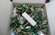 West Elm Metallic Magnolia faux wreath 26" diameter
