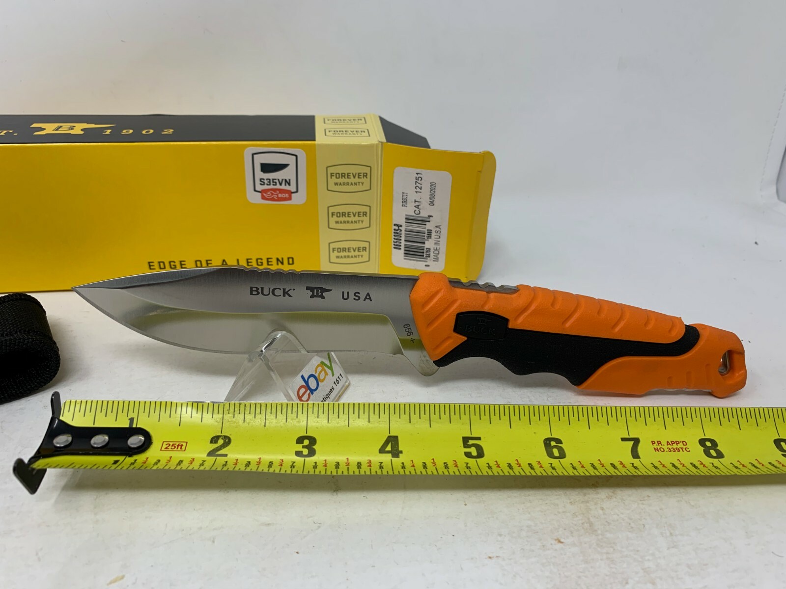 Buck USA 656 Large Pursuit PRO Fixed Blade Hunting Knife with Sheath