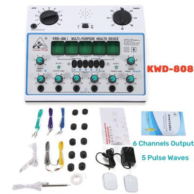 #ad #ad KWD 808 Electro Output Patch Massager Acupuncture Stimulator Device 6 Channel $98.73