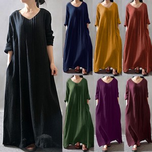 long sleeve cotton maxi dress uk