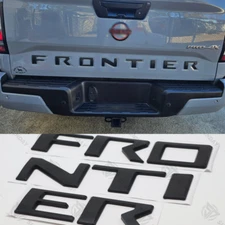 Tailgate Letter For Frontier 2022-2025 Insert Emblem Matte Black 3D Rear Decals