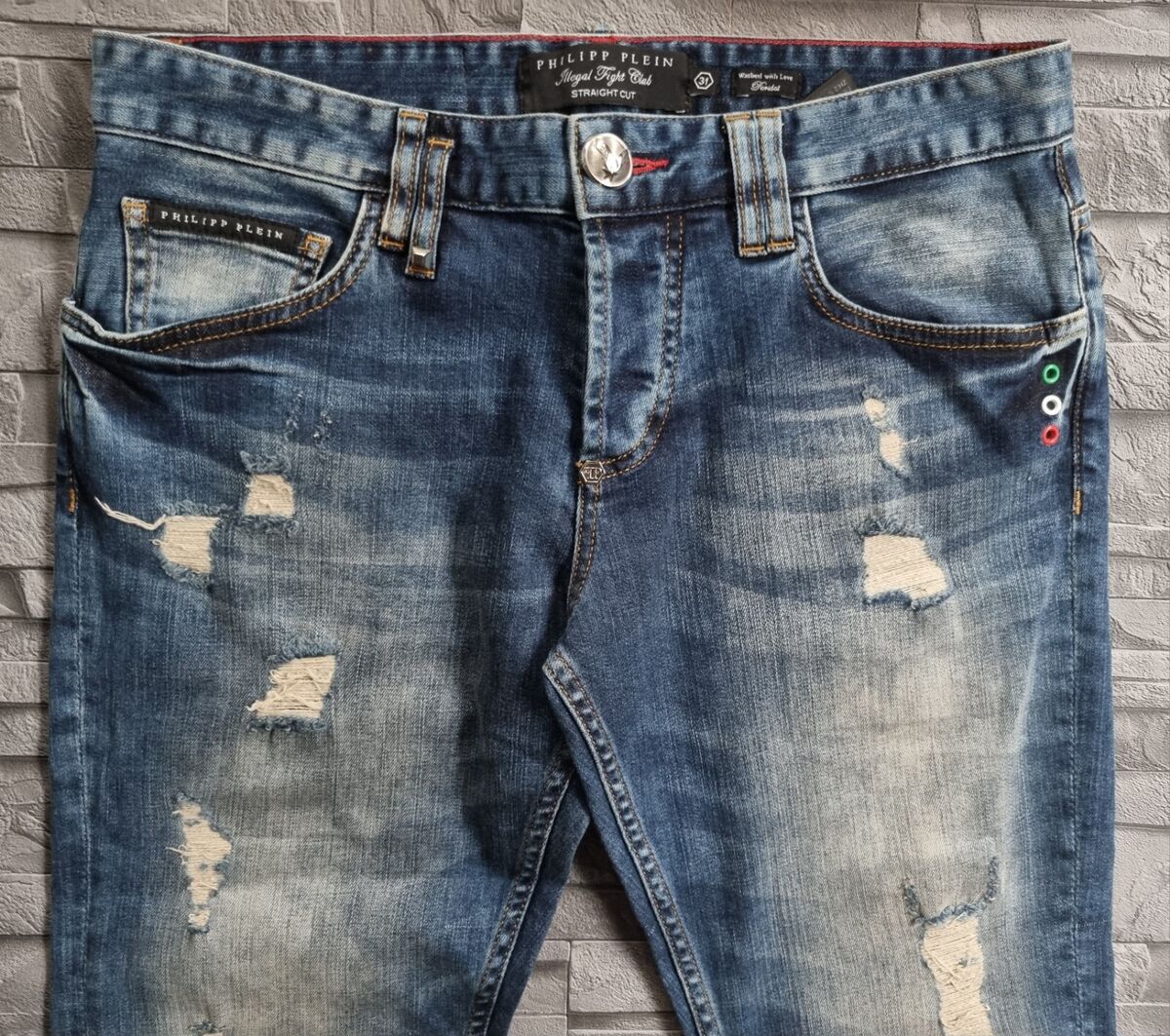 PHILIPP PLEIN JEANS ILLEGAL FIGHT CLUB STRAIGHT CUT / W31 PHILIPP PLEIN JEANS ILLEGAL FIGHT CLUB STRAIGHT CUT / W31