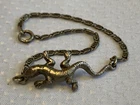 Vtg 1956 Sterling Silver Gecko Bracelet 5.25g Fine Jewelry Lizard Spring Ring