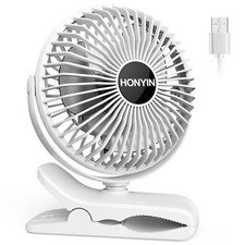 USB Clip on Fan 720  Rotation Small Desk  Clip Fan Personal Cooling Fan with...