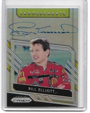 BILL ELLIOTT 2019 Panini Prizm Endorsements On Card Auto HOF Race Car Autograph