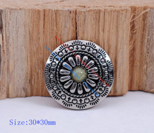 10X USA Western Turquoise Floral Carved Pattern Leathercraft Conchos Screw Back