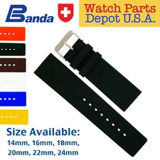 BANDA HIGH QUALITY P400 GENUINE SILICONE STRAPS (14/16/18/20/22/24mm) Brand New!