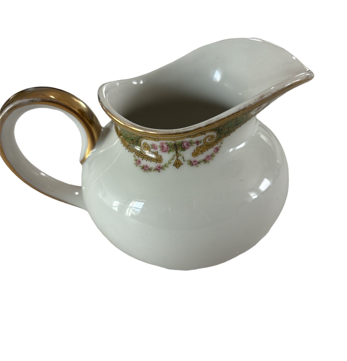 Limoges A-F France Tea Set Creamer, Sugar Bowl 3 Tea Cups/saucers Gold Floral