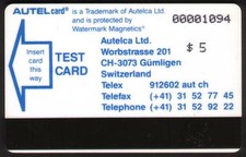 TK 278b Telefonkarte $5 ISU Test / Iowa Trial Card (Autelca Ltd. - Switzerland)