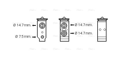 HY1325 AVA Expansion valve FIT HYUNDAI TUCSON (2005) 2.7 CVVT