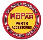 Mopar Parts Accessories ROUND TIN SIGN Vintage Metal Garage Ad