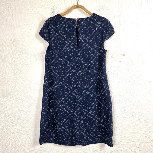 TOKITO Womens Dress Size 10 Navy Blue/Pink Floral Short Sleeve Round Neck A-line - Picture 5 of 10