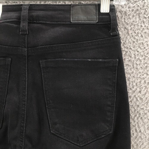 American Eagle Super High Rise Jegging Jeans Womens 2S (actual 26x27) Black NEW - Picture 15 of 24