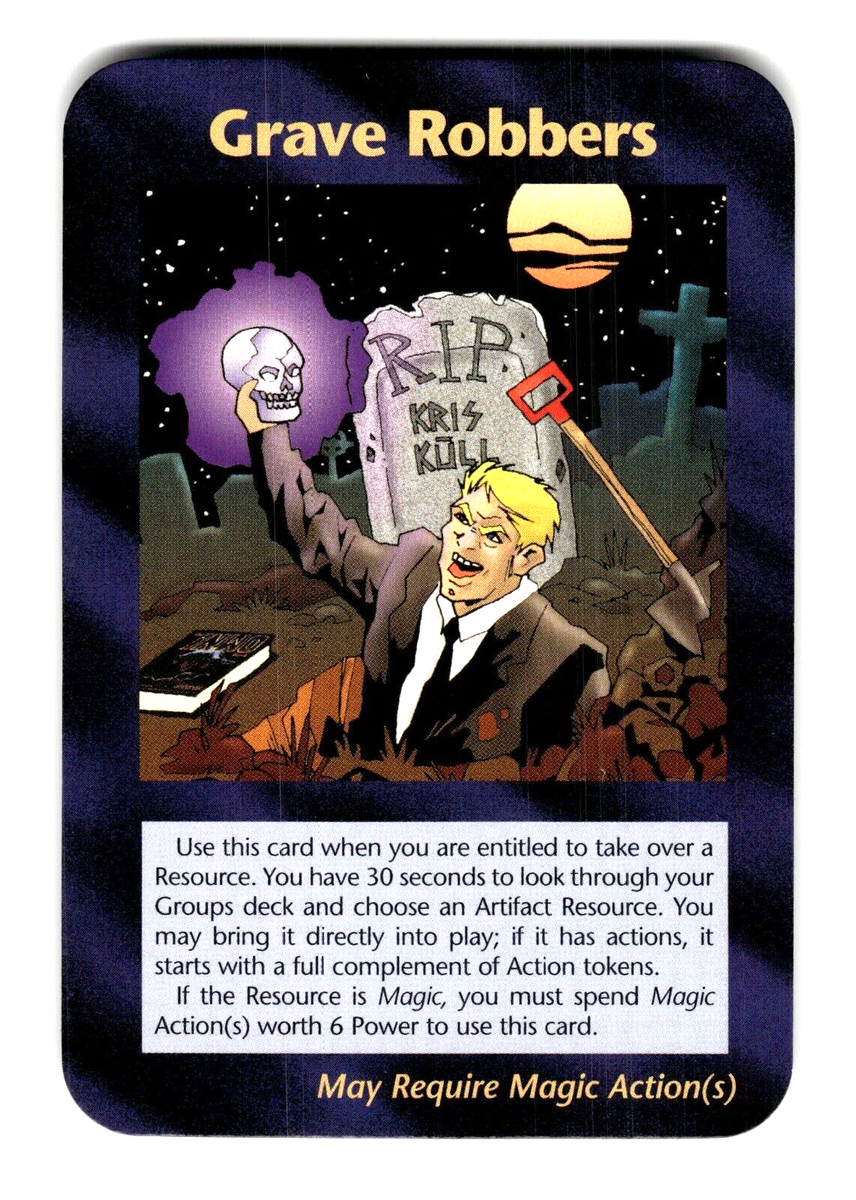 Grave Robbers Card INWO Illuminati New World Order Assassins Game