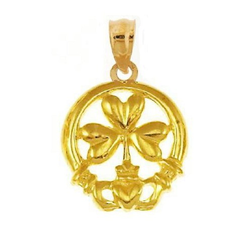 Pendentif En Note De Musique En Or Jaune 14K / Charm, Fabriqué Aux