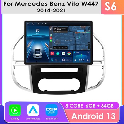 For Mercedes Benz Vito 3 W447 13.1'' QLED Screen Android 13 6+64GB Car Radio GPS