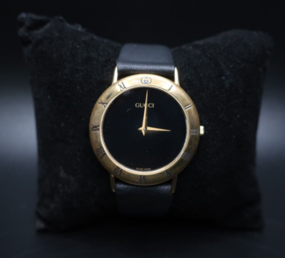 Gucci 3000M 18K Gold Plated Men's Watch (A371) | eBay