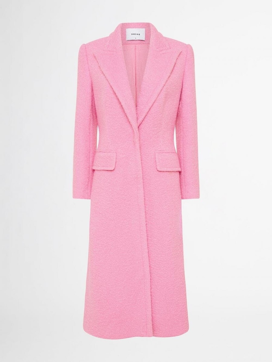 SHEIKE ARIEL COAT Pink Long Sleeved Winter Coat Size AU