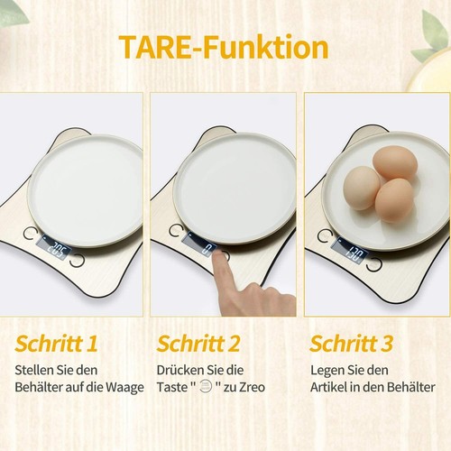 Digitalwaage Küchenwaage Briefwaage 5kg/1g Haushaltswaage Küche Waage Edelstahl - Bild 5 von 9